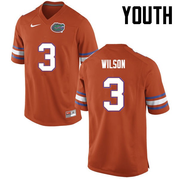 Florida Gators Youth #3 Marco Wilson College Football Jersey Orange